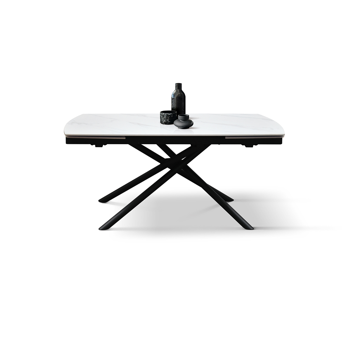 tavolo-allungabile-in-ceramica-bianco-statuario-con-gambe-tubolari_69a169d5c37c8.jpeg Tavolo allungabile in ceramica bianco statuario con gambe tubolari - immagine 1