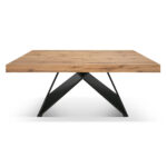 Tavolo allungabile rovere rustico con gambe incrociate M